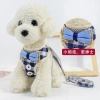 Wholesale of best-selling mesh fabric breathable pet chest and back straps, dog vest style leashes, gentleman button style dog leashes Application Scenario